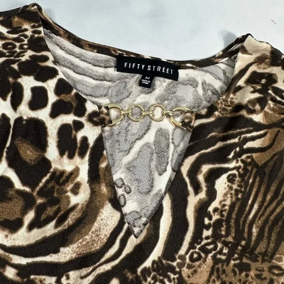Stylish Animal Print Long Sleeve Top - Picture 4 of 8